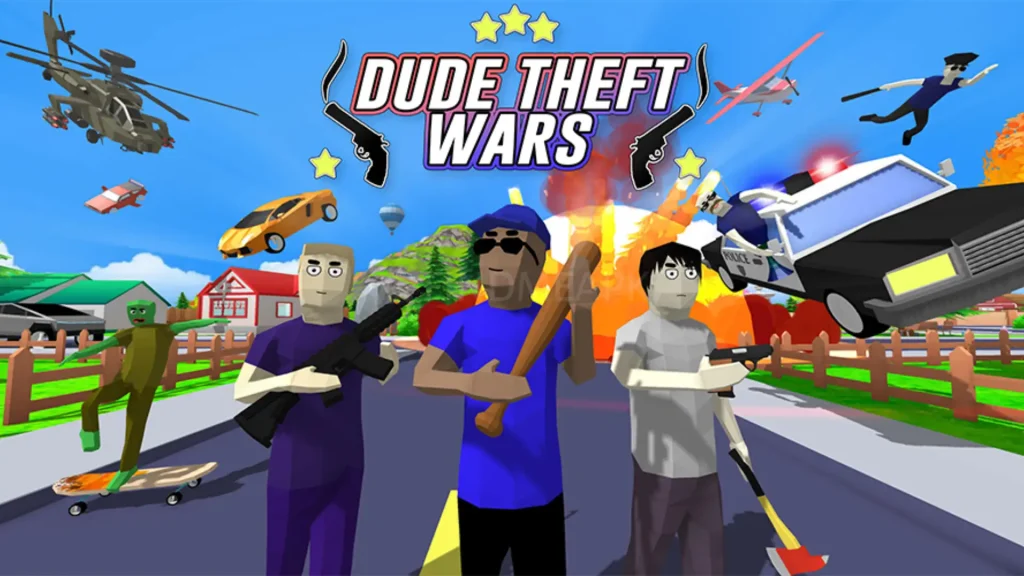 Dude Theft Wars Mod APK Features Iamge